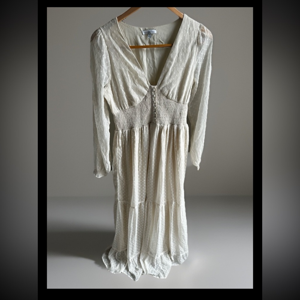 Patrons of Peace Cream Maxi Dress
